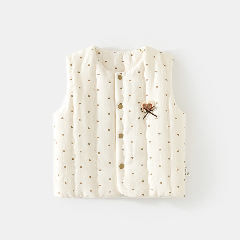 Baby Quilted Vest, Belly Protection Vest, Autumn and Winter Baby 120g Kidsren's Vest, Quilted Cotton Thermal Top