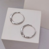 2022 New Year's New Style S925 Tremella Hoop Simplicity temperament Female models senior Cold Earrings