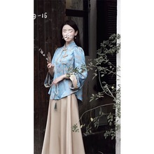 新中式国风套装女秋装搭配一整套初秋季穿搭感气质时尚两件套