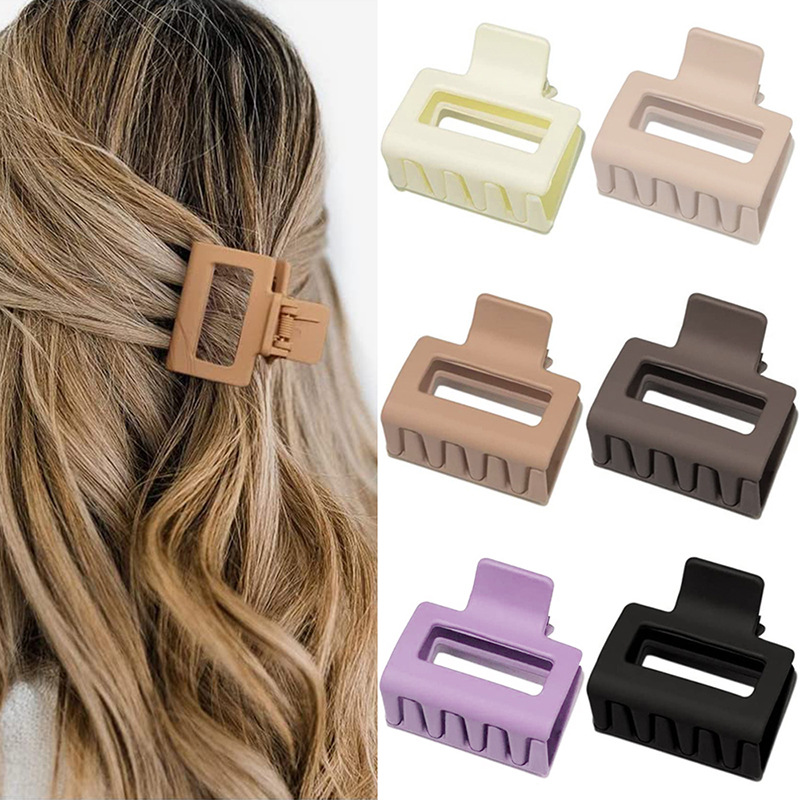 Simple Style Classic Style Solid Color Plastic Resin Stoving Varnish Hair Claws display picture 1