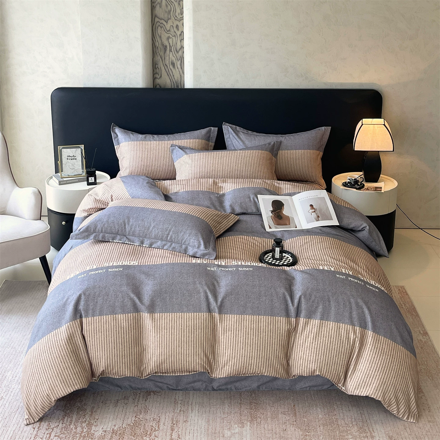 Комплект постельного белья из чистого хлопка (4 предмета), осенне-зимний, 2025 год, утолщенный, оптом