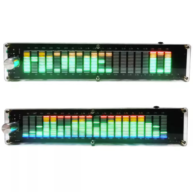 LED2015 espectro de música nivel de luz multi-modo DSP ecualizador EQ controlado por voz pickup color acrílico Shell