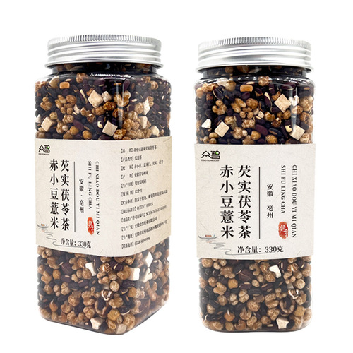 Adzuki bean, coix seed, gordon seed, poria cocos tea, coix seed tea, red bean and barley tea, three steaming, three drying, one stir-frying, one piece for shipping