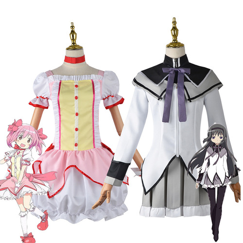 Magical Girl cos Madoka Shikame Maroka Akatsuki Homura Academy cosplay Municipal Mitakihara Middle School Uniform