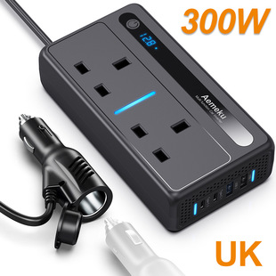 Cross-border 300W car charging inverter car socket British gauge car inverter PD fast charging car charging Inverter