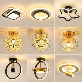 过道灯走廊玄关吸顶灯创意北欧简约现代网红卧室轻奢入户阳台灯饰