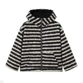 女童夹棉加厚外套秋冬季2025新款大童女孩儿童上衣保暖毛毛衣棉服