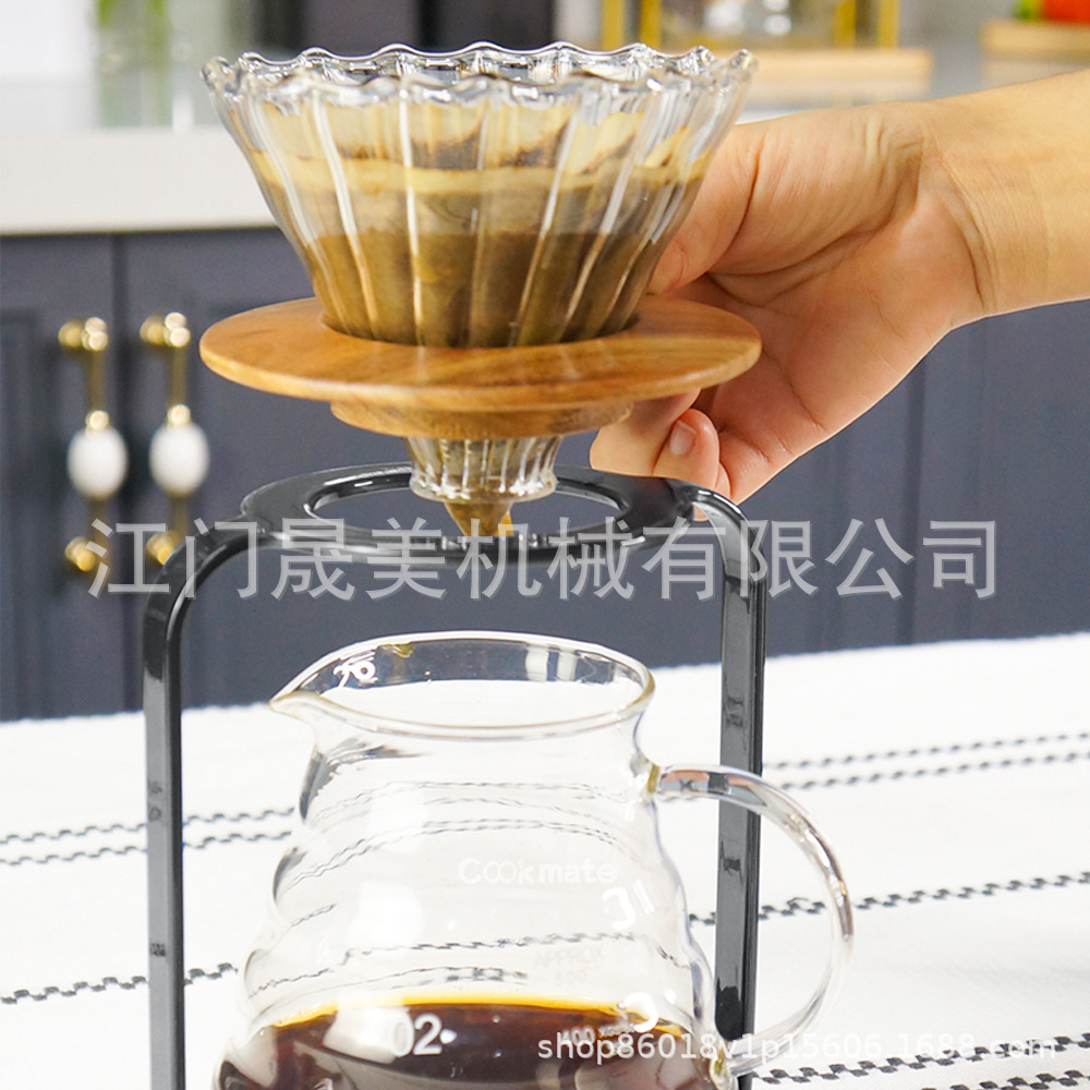 Kit de cafetera de irrigación manual de entrada doméstica portátil al aire libre filtro de café de vidrio