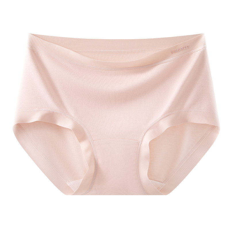Bragas modales para mujer, cintura media, sin costuras, seda de hielo delgada, entrepierna de algodón transpirable, entrepierna antibacteriana, pantalones largos para mujer