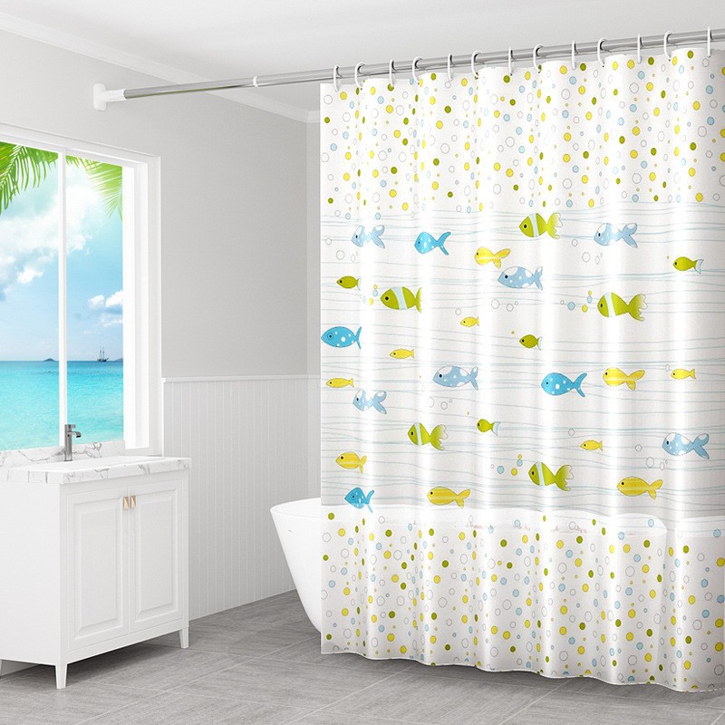 Transfronterizo en stock al por mayor PEVA cortina impermeable baño ducha cortina inodoro ducha cortina cocina partición cortina puerta cortina