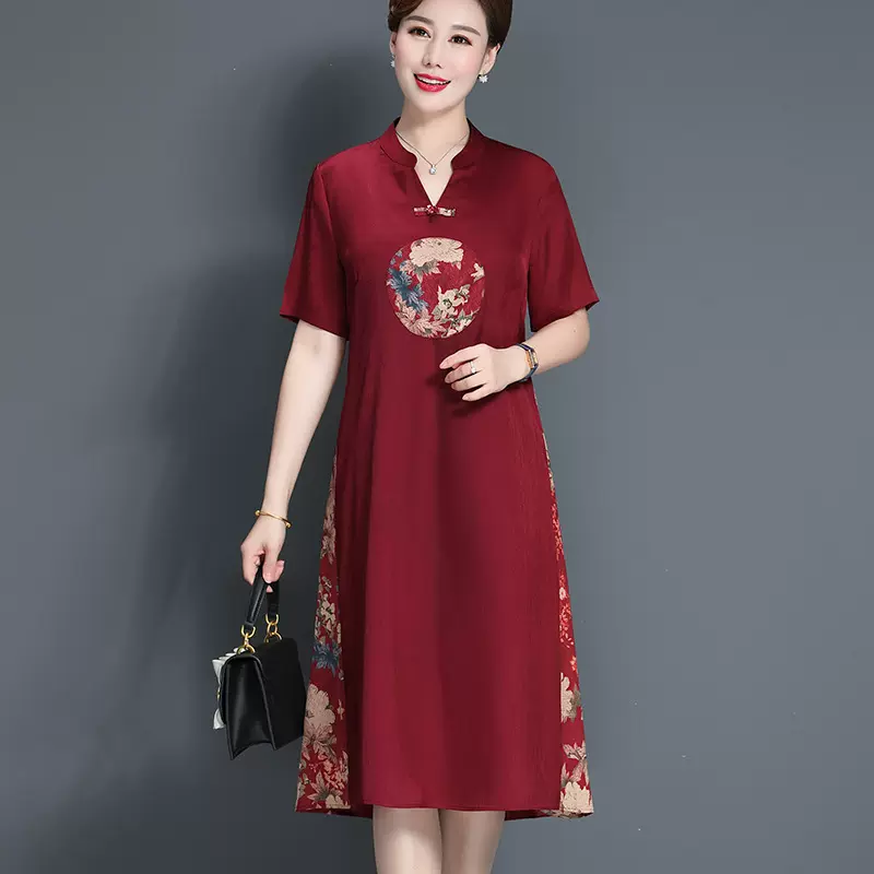 女儿结婚妈妈礼服年轻款丈母娘穿的服装喜婆婆婚宴装连衣裙子高端