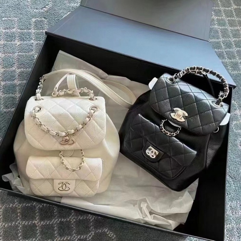 2023 High version Chanel style Duma mini backpack original sheepskin pair version High quality small schoolbag