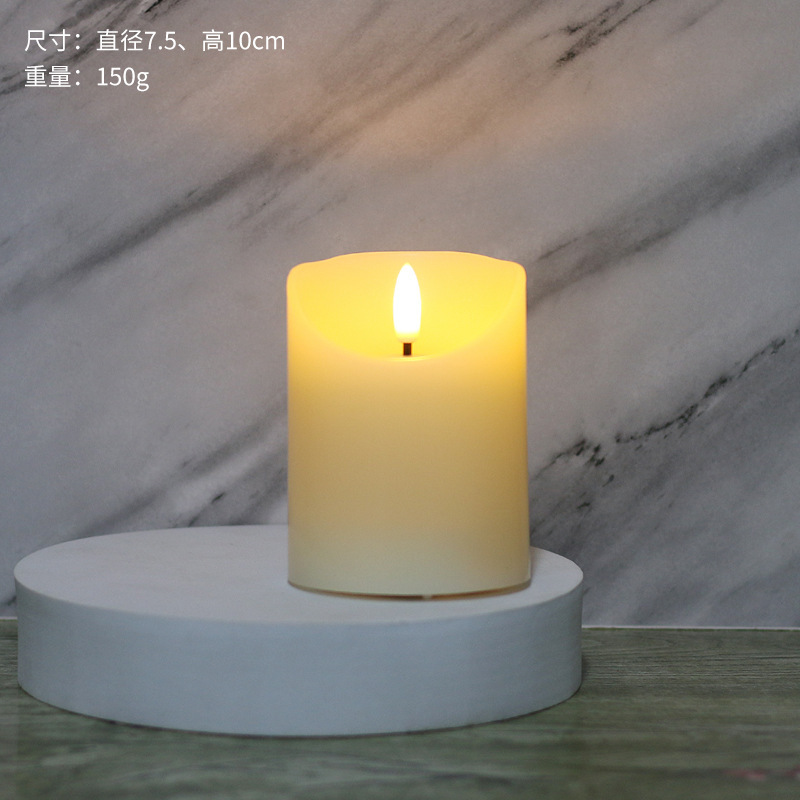 石蜡电子蜡烛生日婚庆装饰ins风道具子弹头摇摆led蜡烛电子小夜灯|undefined