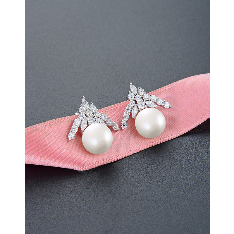 Ice Queen perla pendientes 925 plata esterlina nicho diseño 2023 nueva luz de lujo de alto grado pendientes