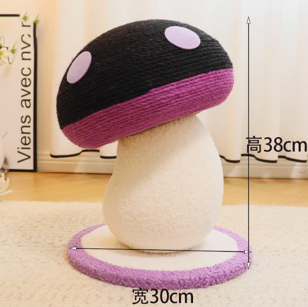 벨벳 기둥 - 비뚤어진 머리 작은 보라색 버섯