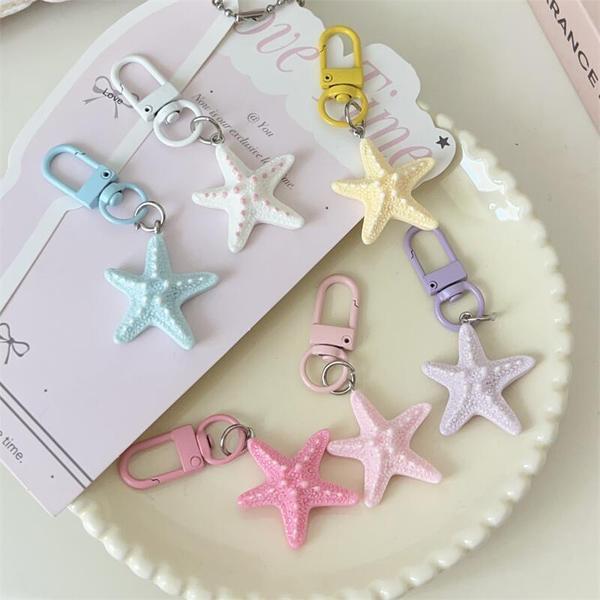 New Cute 3D Starfish Keychain Cartoon Girly Versatile Bag Pendant Accessory Gift for Best Friends and Couples New Cute 3D Starfish Keychain Cartoon Girly Versatile Bag Pendant Accessory Gift for Best Friends and Couples