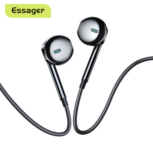ESSAGER M15 3.5mm wire control headset in-ear universal mobile phone headset wired game sports headset