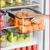 Коробка для хранения свежих продуктов, пищевой холодильник, прозрачная герметичная коробка для замороженных продуктов, кимчи, фрукты, органайзер большой емкости