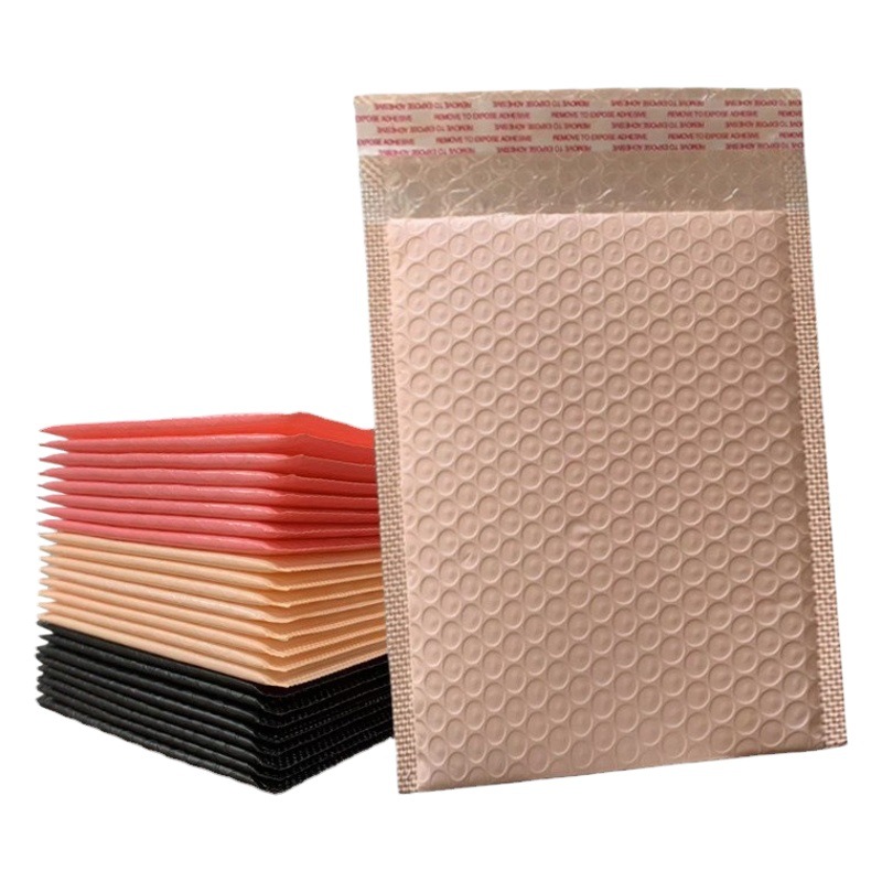Bolsa de burbujas de película de coextrusión rosa Bolsa de espuma a prueba de golpes y a prueba de presión Bolsa autoadhesiva Bolsa de embalaje exprés Bolsa autoadhesiva engrosada