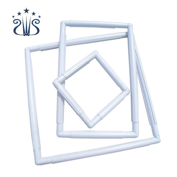 Plástico herramienta de bordado cruzado de goma bordado cuadrado bordado estante de bordado tipo tarjeta bordado marco de bordado