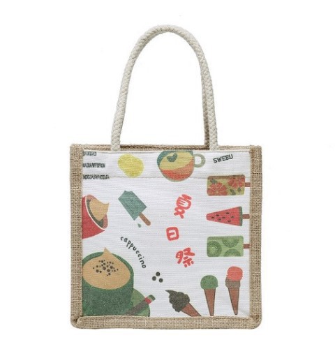 Bolsa de lino para mujeres 2024 nueva bolsa de lona de algodón coreano simple bolsa de moda casual bolsa de mano de estudiantes universitarios