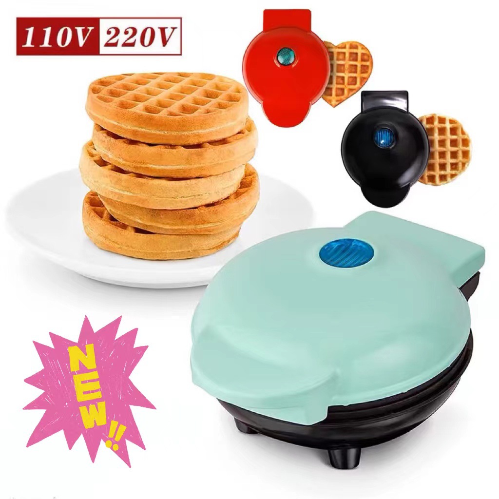 迷你面包机薄饼机烘焙蛋糕三明治机华夫饼干机 Mini Waffle Maker