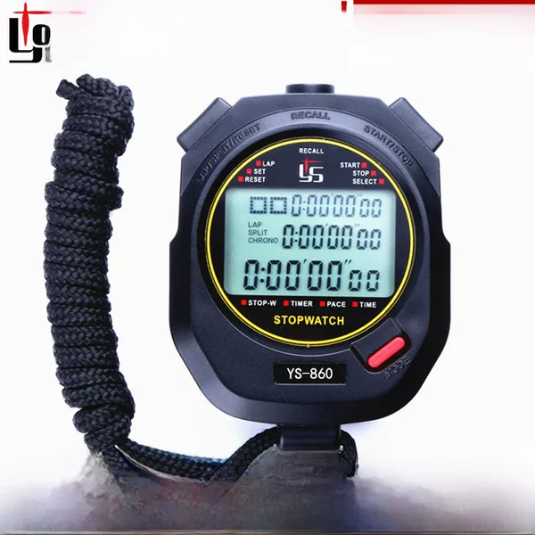 Factory wholesale Qisheng YS-860 three rows 60 electronic stopwatch timer sports referee track and field running competition