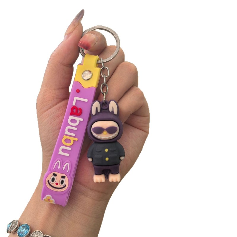 クロスボーダー漫画麦わら帽子 Labubu 小さな羊キーホルダーペンダントカップルペンダント人形カーバッグペンダント卸売|undefined