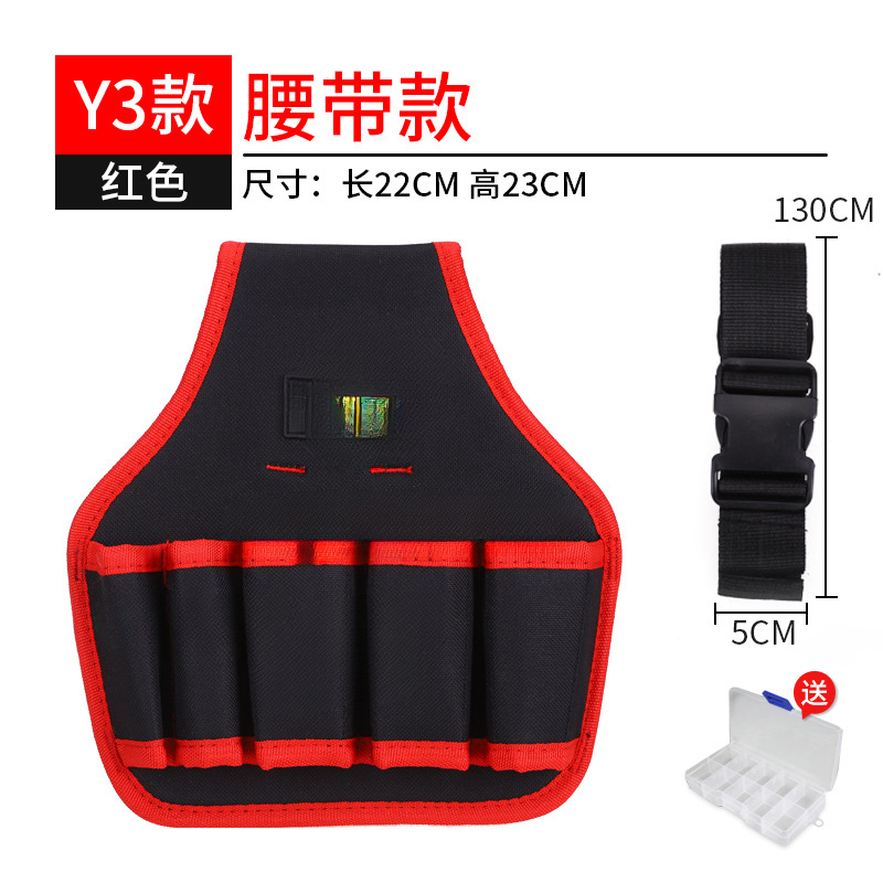 Riñonera de lona para hombre, electricista multifuncional, taladro eléctrico especial, kit de herramientas, papel tapiz, carpintería, hermosa costura, orejas, diagonal de un hombro