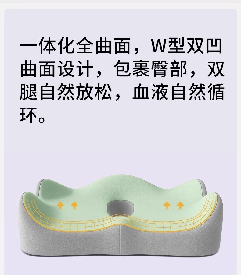 Wholesale Office Lumbar Cushion, Sedentary Artifact, Memory Foam Seat Cushion, Sitting Posture Correction, Waist Cushion, Dropshipping