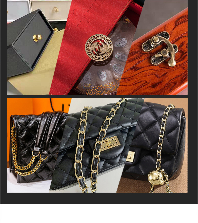 in stock Wearing Leather Bag with Accessories in stock Bag Chain Crossbody Bag Chain Backpack Shoulder Strap Metal Bag Shoulder Strap Customization