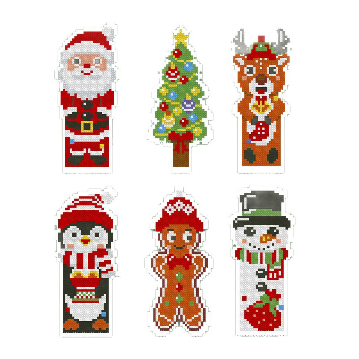 Navidad transfronteriza nueva imagen de dibujos animados de Navidad lindos niños bordados a mano