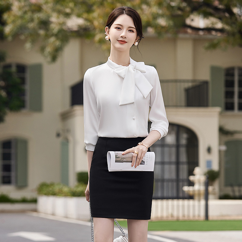 Fashionable elegant shirt with bow