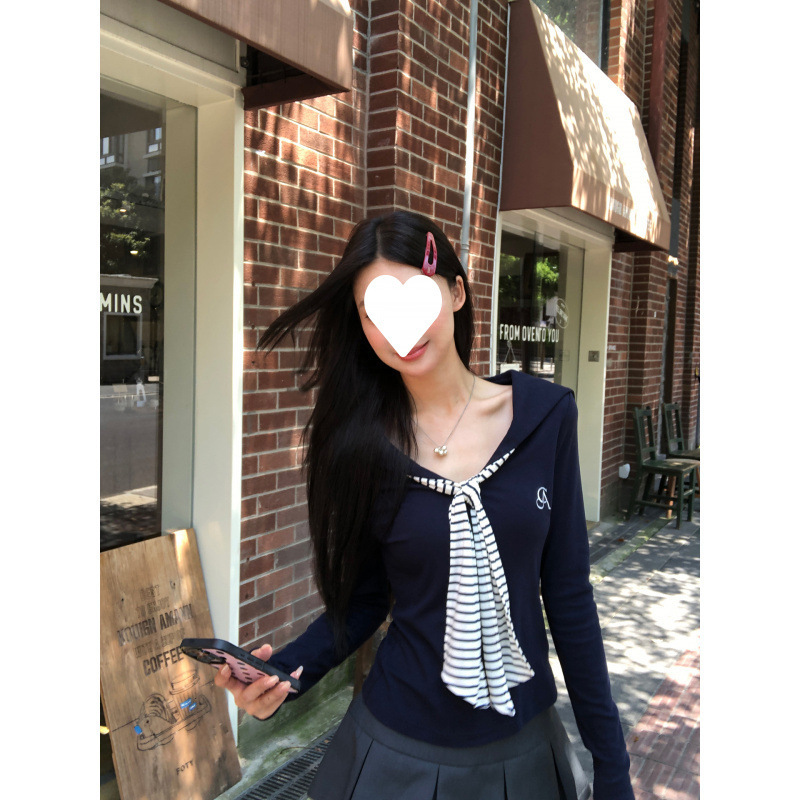 长袖打底衫女2025新款秋季修身T恤高级感巨好看设计感上衣|undefined
