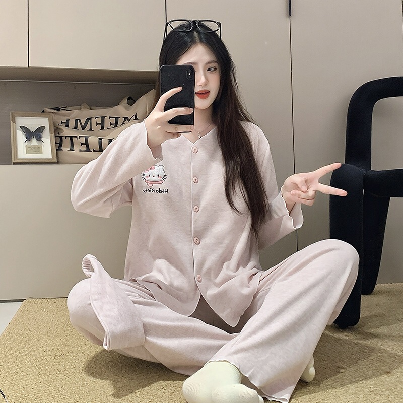 Warm New Style German Velvet Maternity Pajamas 2025 Postpartum Clothing Autumn and Winter Nursing Loungewear Nursing Clothing Set
