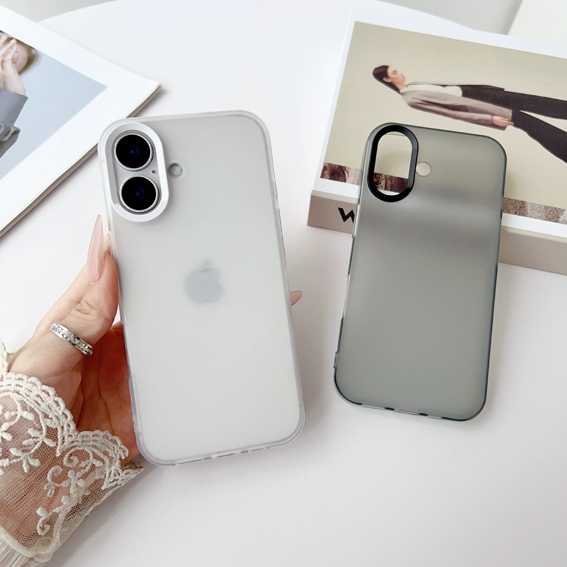 Совместимый с iPhone 16 чехол из матового защитного материала, чехол для телефона, 16promax, iphone, простой и элегантный дизайн