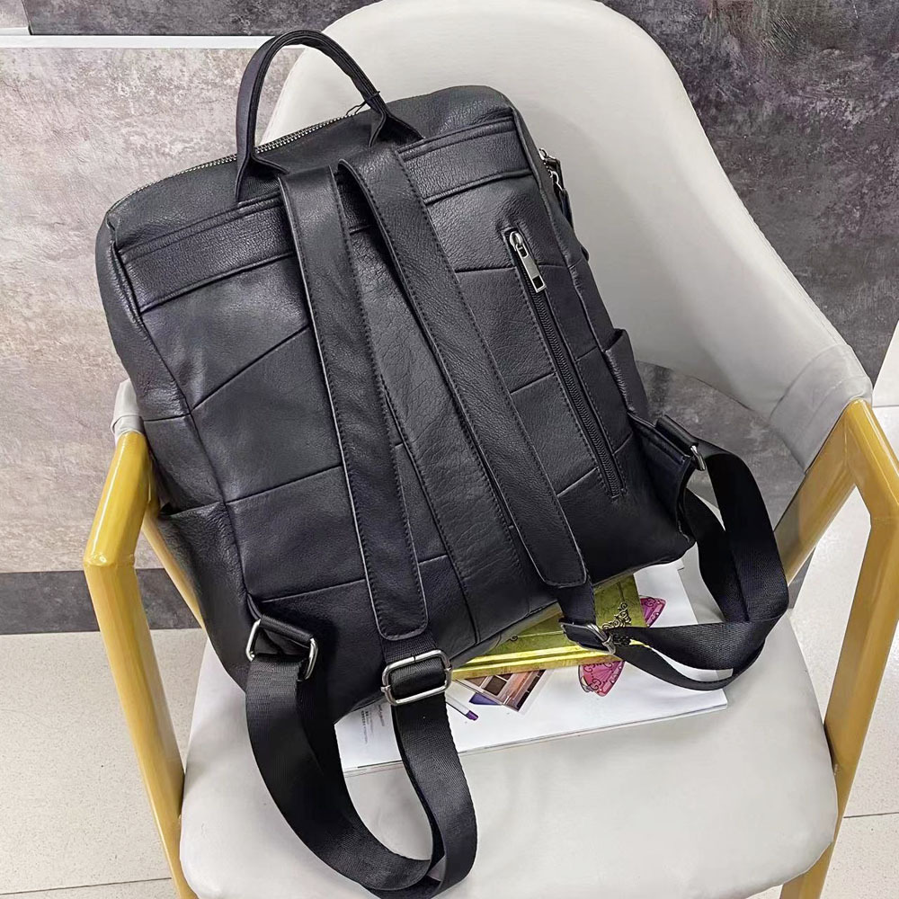 Leather Backpack, Cowhide Women's Backpack, Fashionable And Versatile Soft Leather Women's Bag_voghion.com