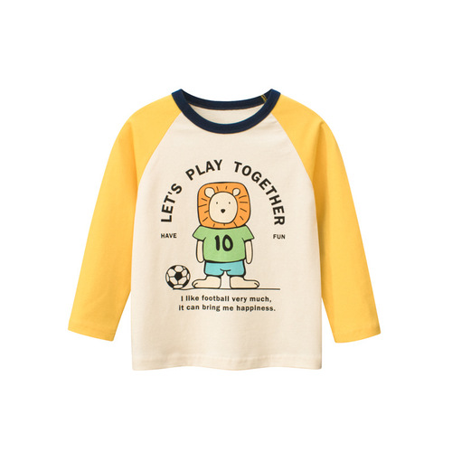 27kids children's clothing spring children's long-sleeved T-shirt bottoming shirt baby clothes one piece drop shipping live supply