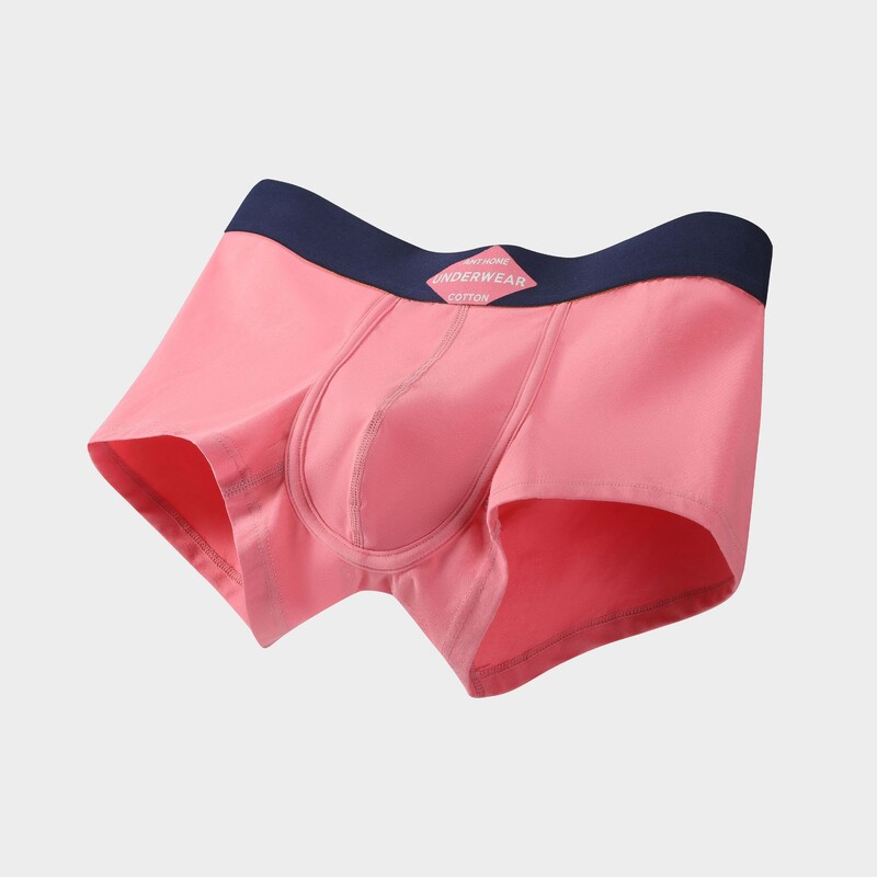 Men's Underwear Cotton Pink Men's Sports Breathable Pants Knitted Corner Comfortable Solid Color Mid-Waist Cotton Shorts Men's Underwear Cotton Pink Men's Sports Breathable Pants Knitted Corner Comfortable Solid Color Mid-Waist Cotton Shorts