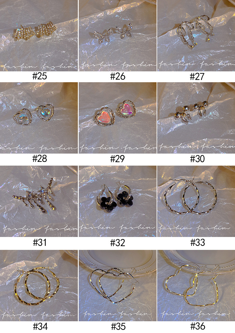 Sucré Forme De Cœur Fleur Alliage Placage Incruster Strass Opale Perle Femmes Boucles D'oreilles Cerceau Boucles D'oreilles Boucles D'oreilles 1 Paire display picture 3