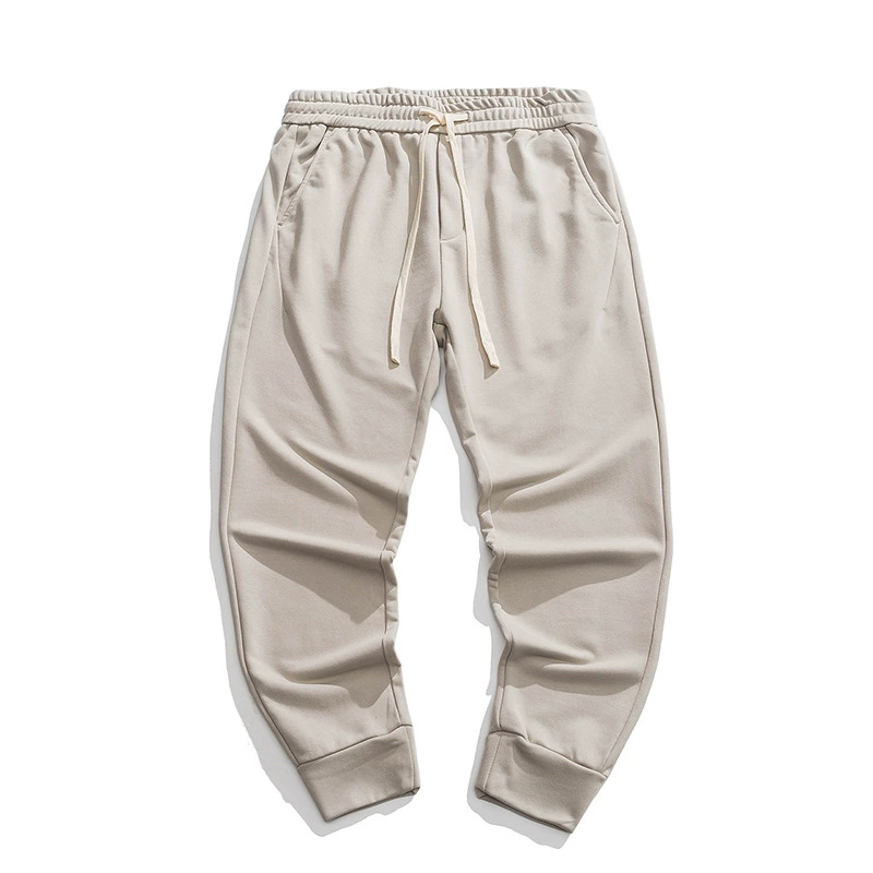 Japanese knitted retro casual trousers, drawstring, oversize