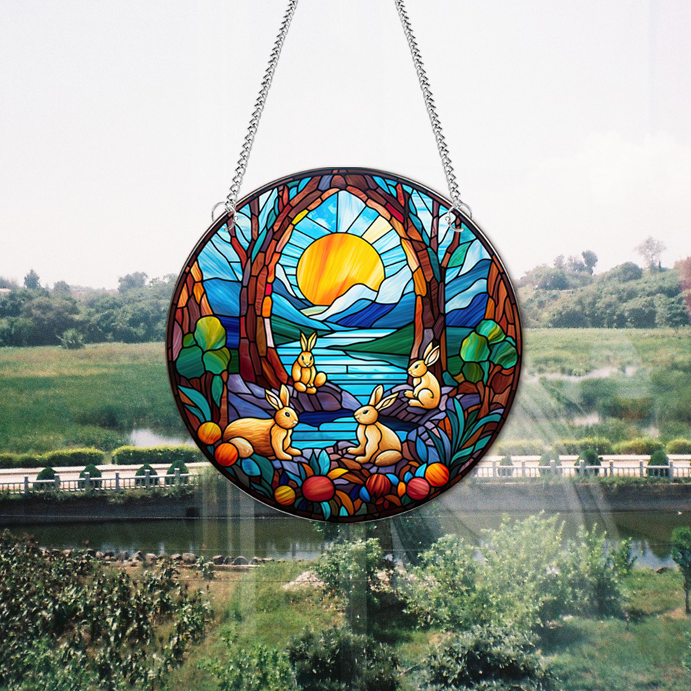 95g Weight pendant Home Textiles & Decor Type Acrylic Material Easter Festival Rabbit Pattern Casual, Elegant, Classical Style Easter Casual Elegant Classical Rabbit Arylic Party Supplies Decorations 121
