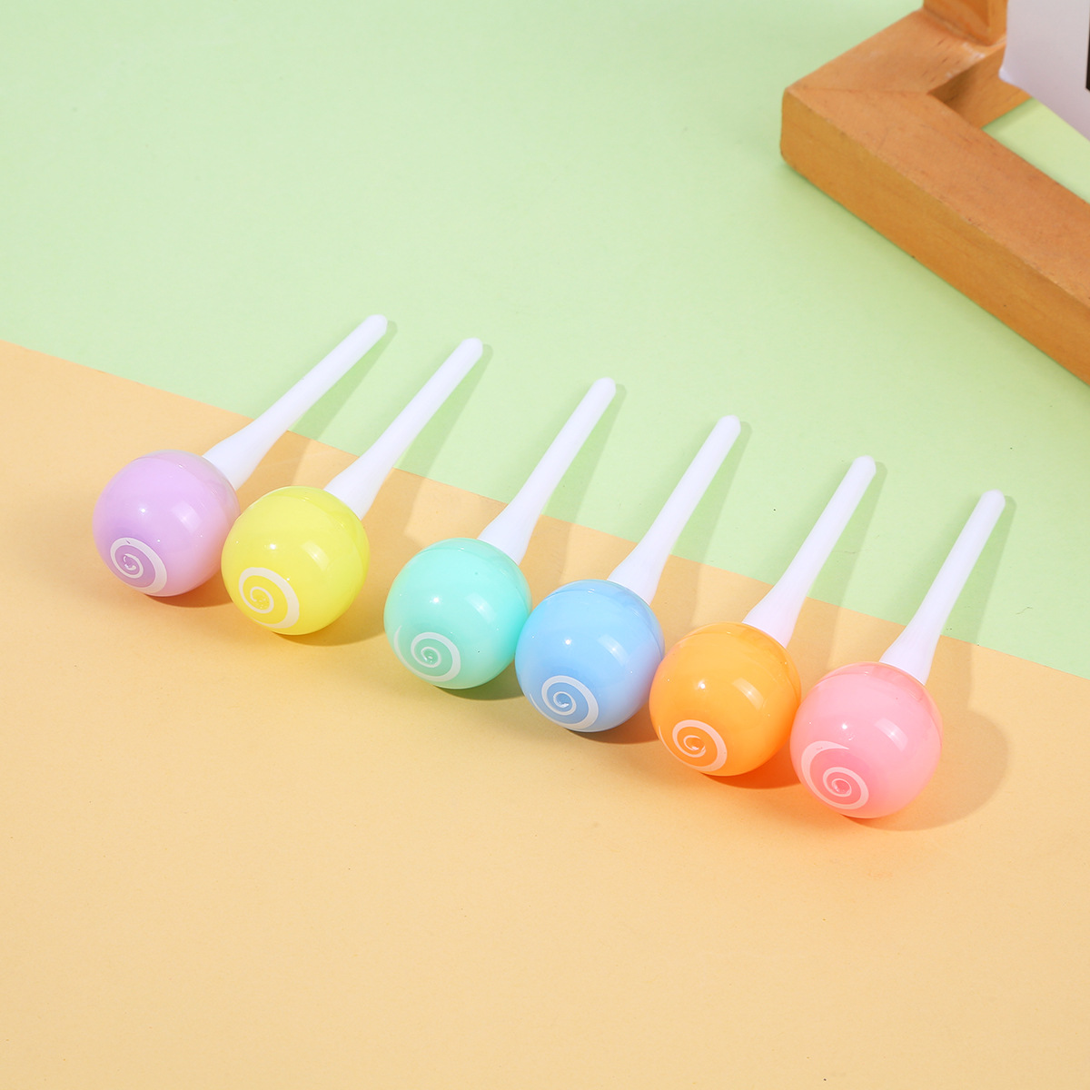 Lápiz resaltador de piruleta para niños con bolígrafo de mano de graffiti de bricolaje, bolígrafo de marcado clave para estudiantes, bolígrafo de regalo de jardín de infantes