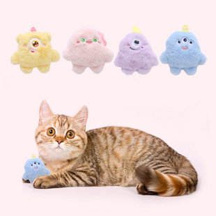 Pet supplies factory cat toy big eyes elf four color optional contains catnip self hi cat toy