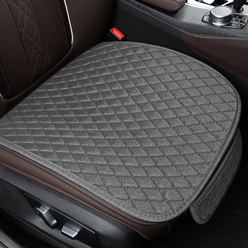 Cojín de coche cuatro estaciones Universal de una sola pieza transpirable sin respaldo de tres piezas verano fresco cojín trasero cojín de asiento de coche funda de cojín