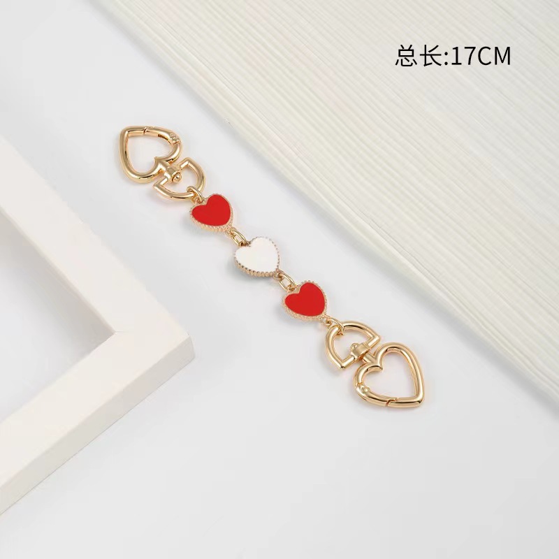 Venta directa de fábrica bolso de mahjong de fresa bolso de cadena de extensión de amor correa de hombro axila bolso largo con accesorios de cadena