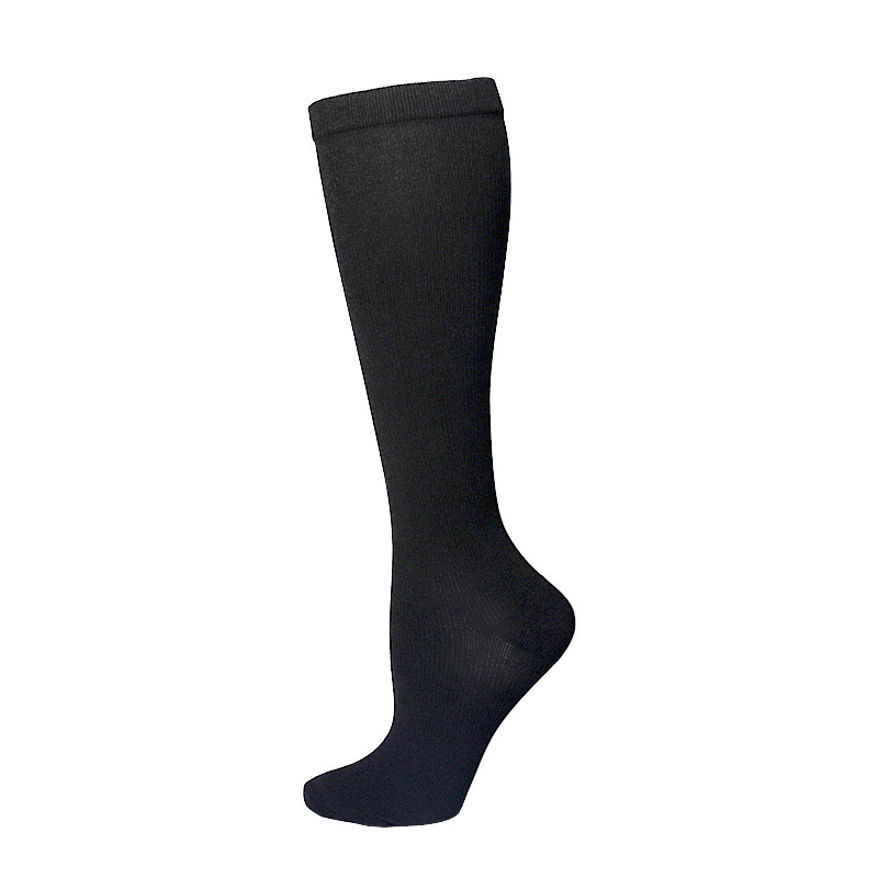 Calcetines de compresión transfronterizos Calcetines de pantorrilla Calcetines planos de nailon de imitación de cuatro estaciones para mujer Deportes al aire libre Calcetines de tubo de estufa para correr Calcetines elásticos