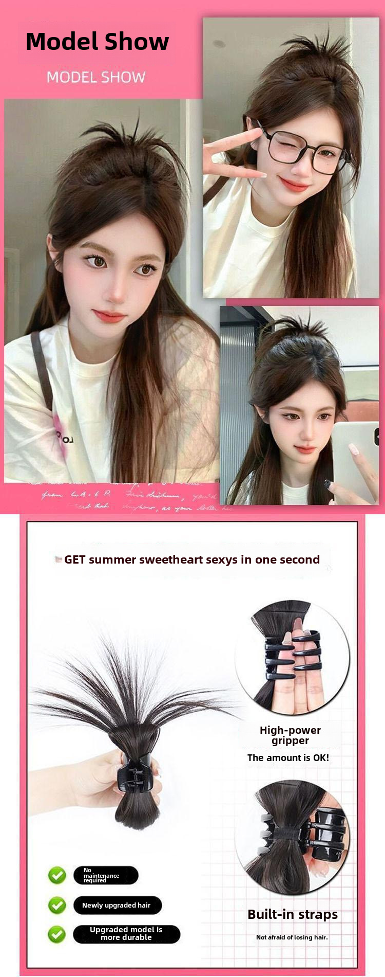 Fermaglio per capelli accessori per capelli fritti vento pigro piuma di pollo volano testa fontana coda di cavallo alta ragazza calda nido di pollo fermaglio per capelli borsa per capelli_voghion.com