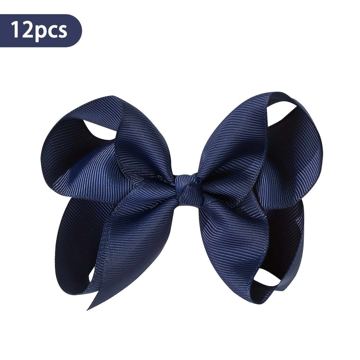 12pcs 6 Inch Girl Hair Bows Boutique Hair Clip Girls 'Cross-border