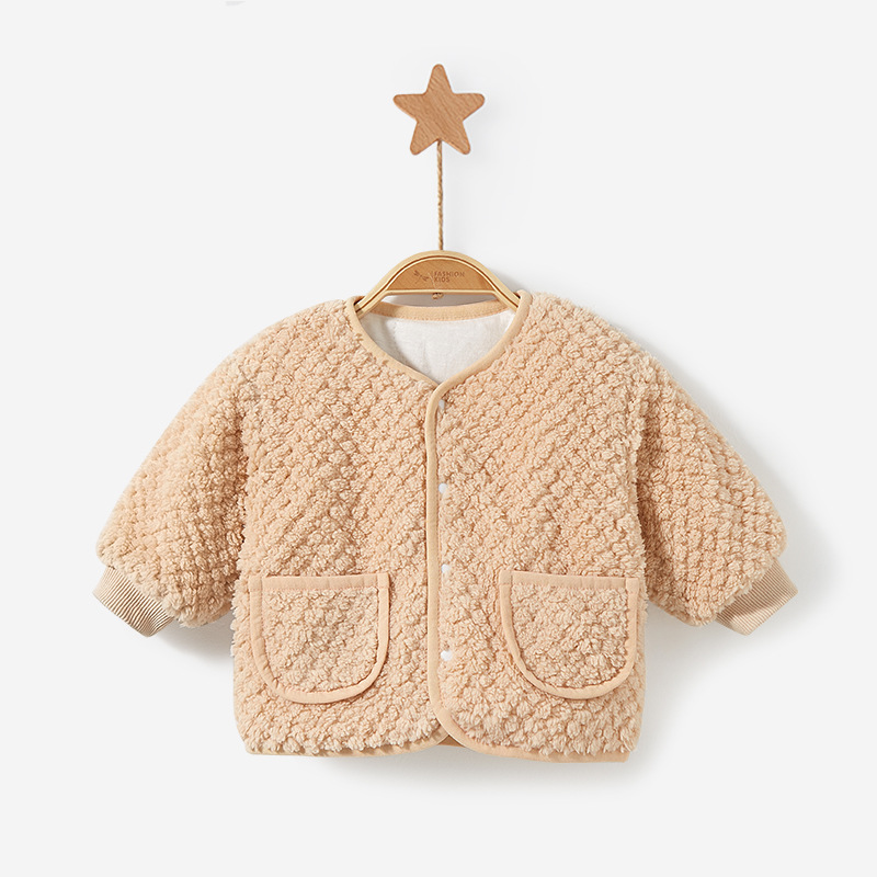 Abrigo para niños otoño e invierno Bebé acolchado Delgado desgaste exterior ropa de estilo occidental niños y niñas cardigan ropa de invierno Bebé cálido top